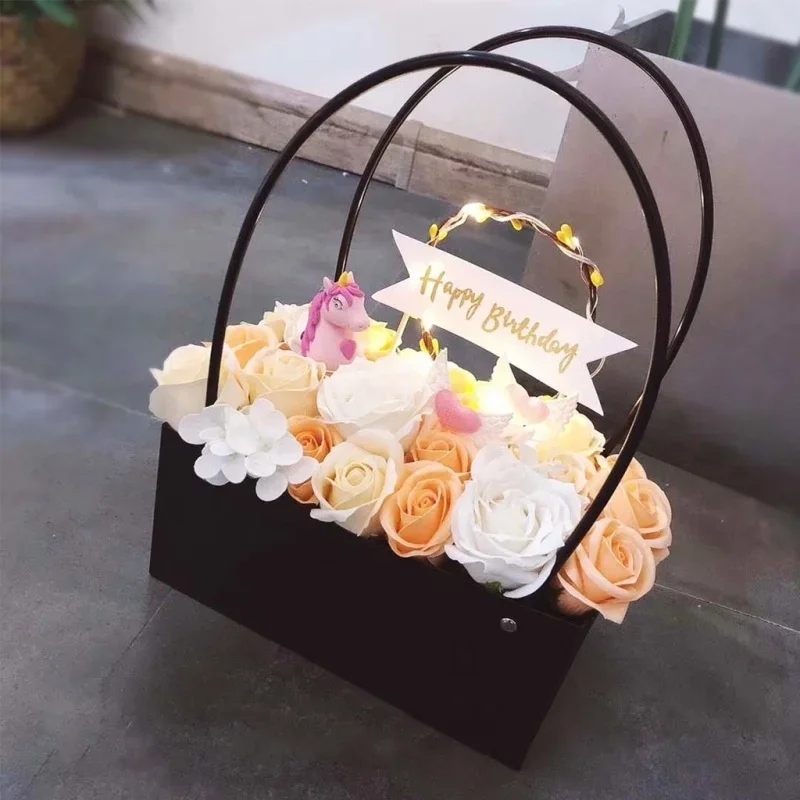 1 Pcs 꽃 종이 상자 버킷 PVC 꽃집 선물 22x - Florist Supply Buckets 리뷰 및 가격
