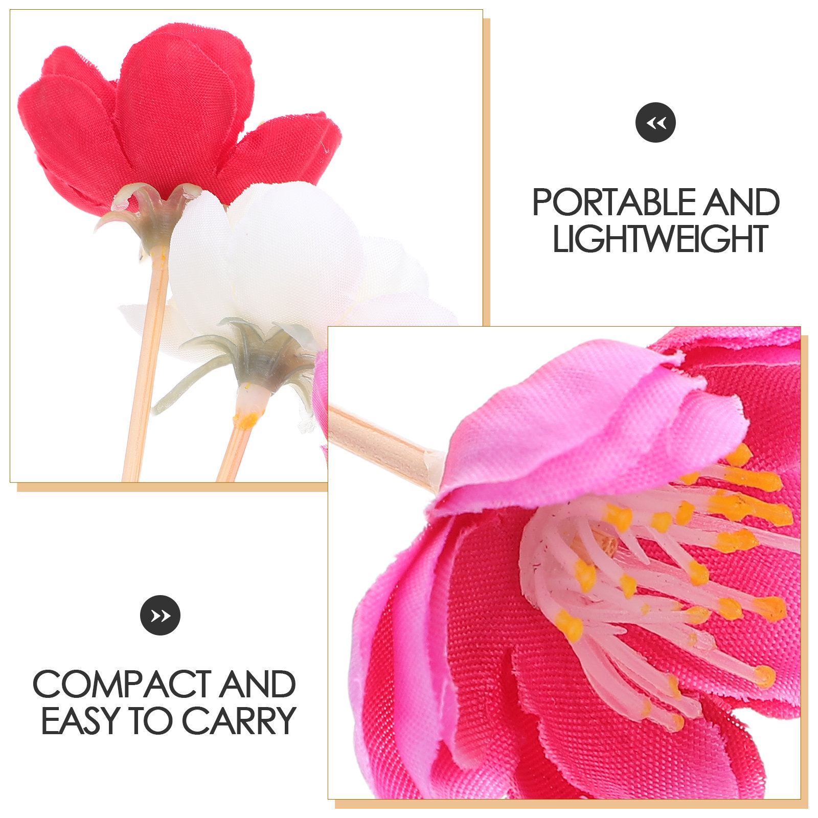 100개입 우아한 꽃무늬 과일 픽, 생생한 매화 복숭아 - Floral Picks Wood 리뷰 및 가격