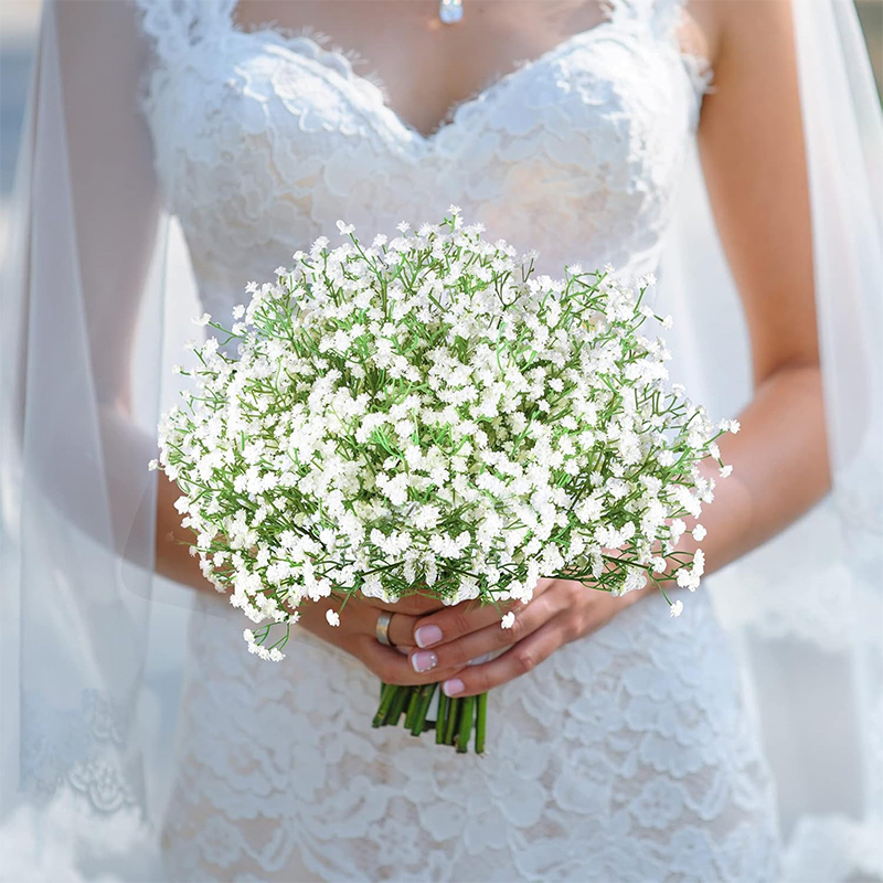 1Pcs 63cm 아기 숨결 인공 꽃 플라스틱 Gyps - Baby Breath Dried 리뷰 및 가격