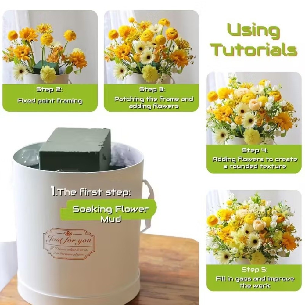 녹색 꽃꽂이용 폼 직사각형 모양 건조용 습식 기능 DI - Bouquet Holder Foam 리뷰 및 가격
