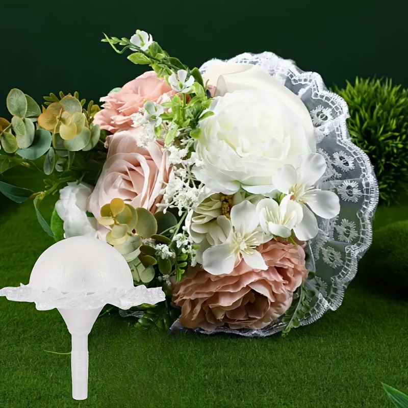 인공 꽃 홀더, DIY 화이트 레이스 폼 부케 홀더,  - Bouquet Holder Foam 리뷰 및 가격