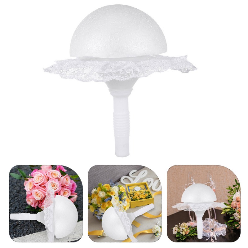 인공 꽃 홀더, DIY 화이트 레이스 폼 부케 홀더,  - Bouquet Holder Foam 리뷰 및 가격