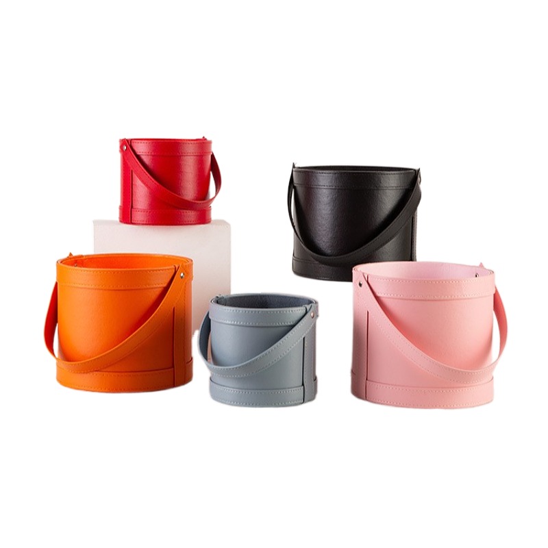 휴대용 가죽 원형 선물 상자 플로리스트 꽃다발 포장 웨 - Florist Supply Buckets 리뷰 및 가격