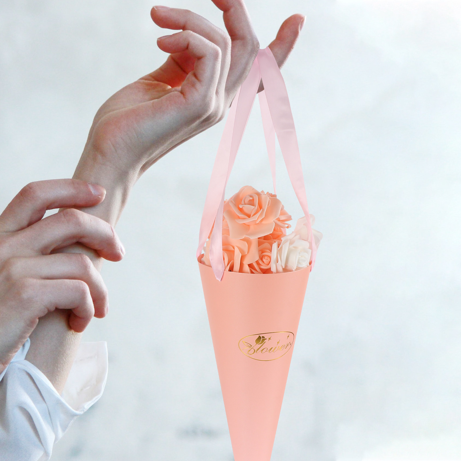 6Pcs 꽃 꽃다발 가방 꽃집 상점을위한 세련된 휴대용 - Florist Supply Buckets 리뷰 및 가격